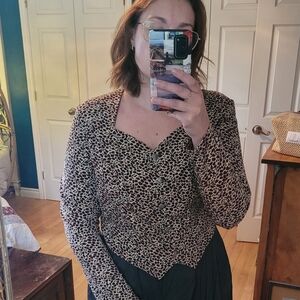Vintage Banjo Leopard Print Women's Top